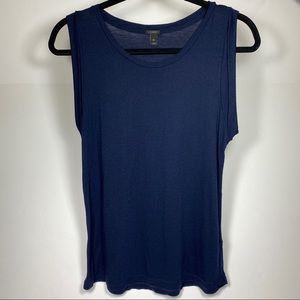 J Crew Sleeveless Tee Navy Size XS